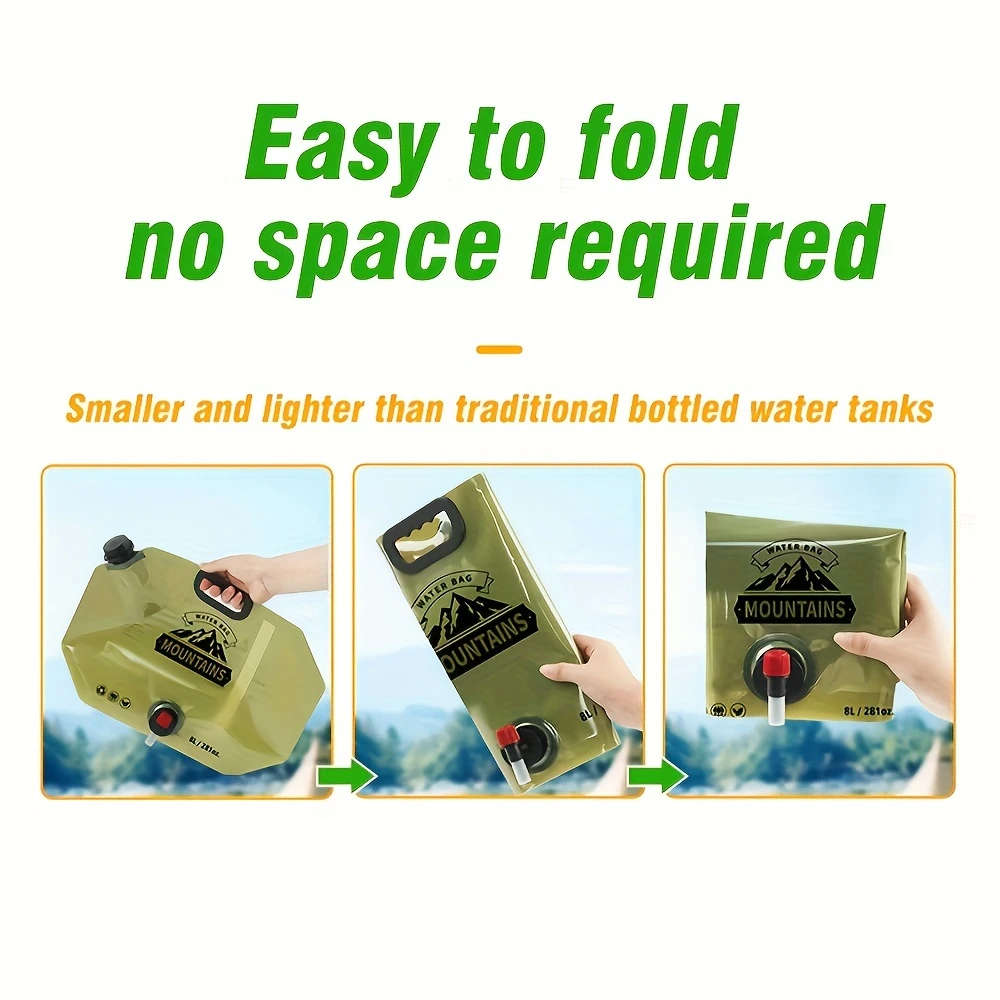 7.99L Collapsible Water Container With Spigot Durable Portable Pe Hydration Pack