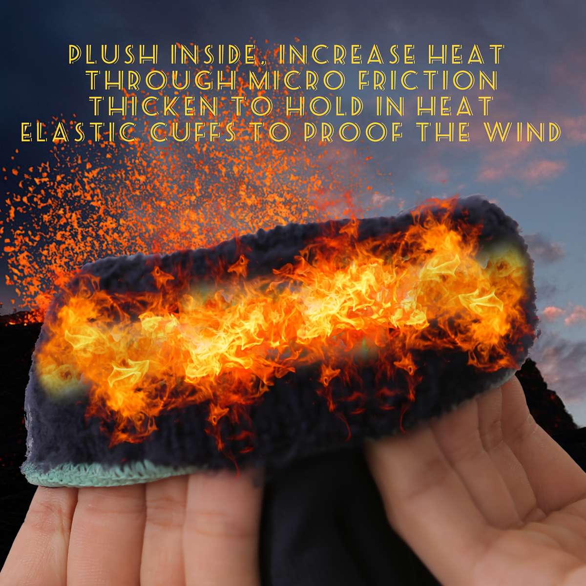 1 Pair L Style Snowflake Warm Gloves