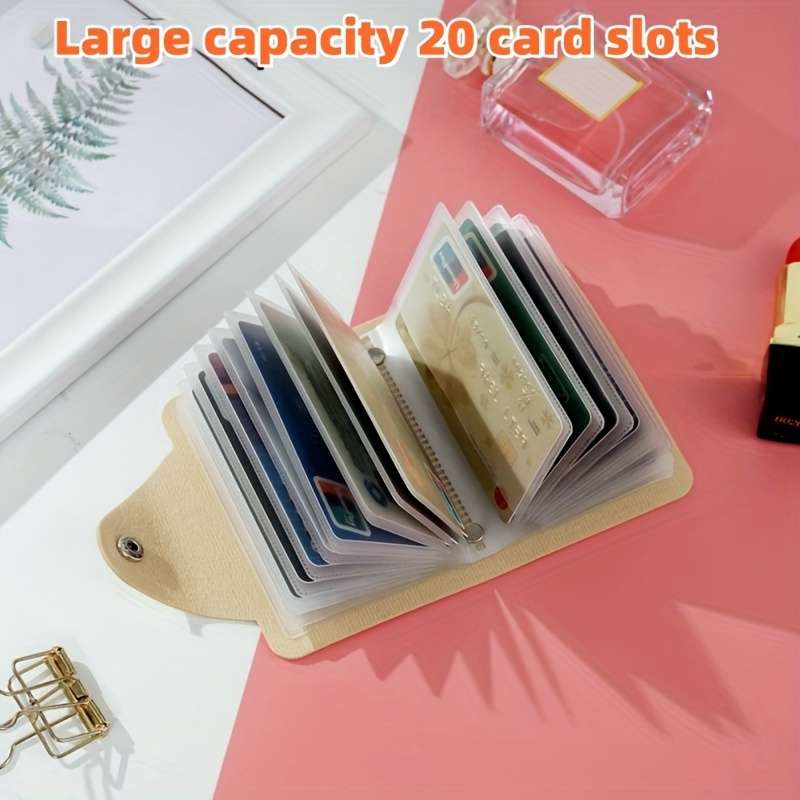 1pc 1 elegant and charming daisy mini card holder PU large capacity buckle closure multifuncti