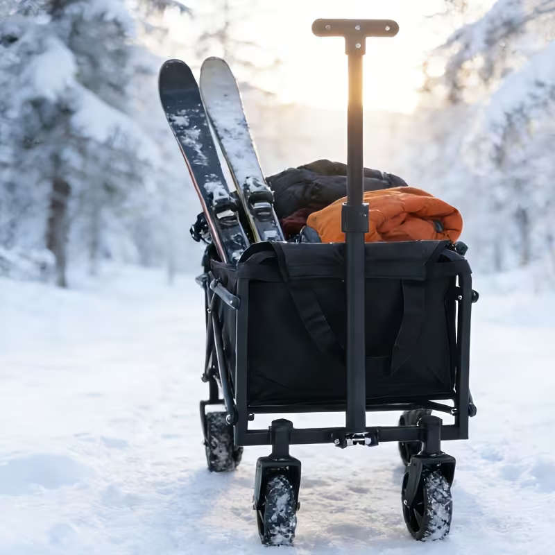 Folding Wagon Stainless Steel Trolley