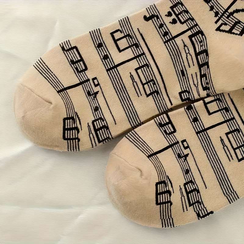 1 Pair Of Notes One Size Socks