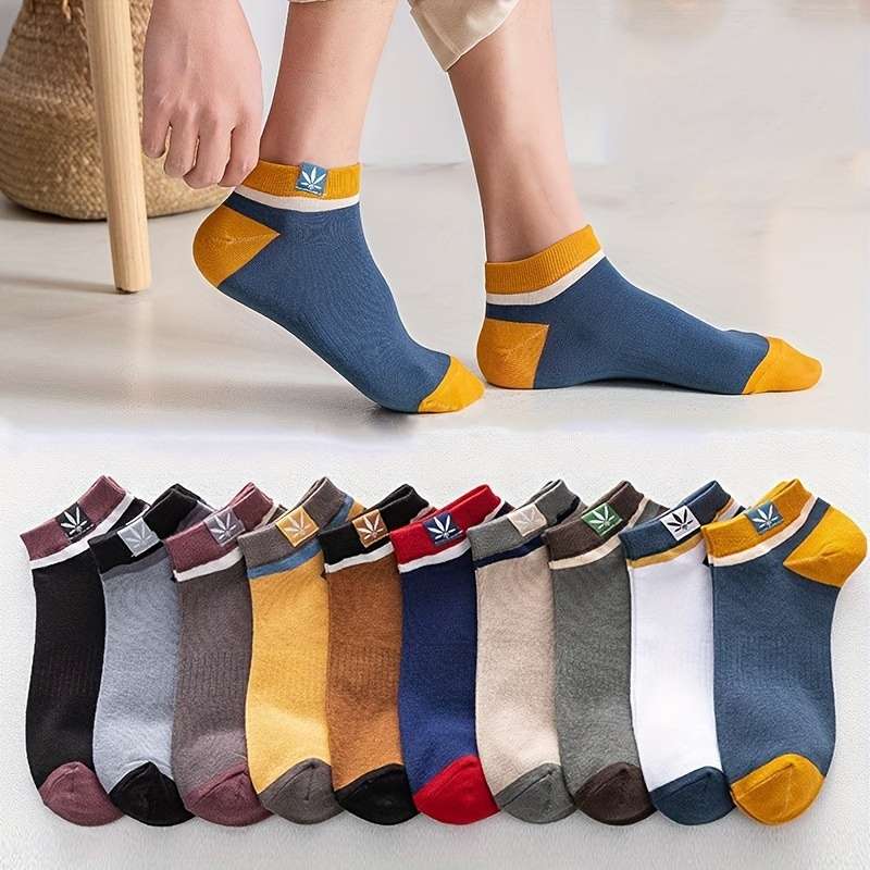 10 Pairs Of Mixed Colors One Size High Elastic Socks