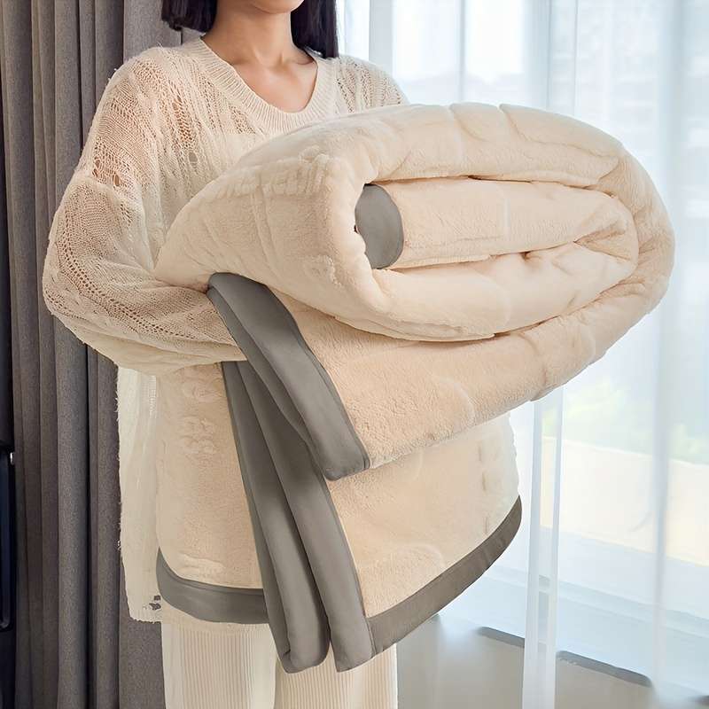 1ps Blanket Color Artificial Jade Powder White Edge size XXL