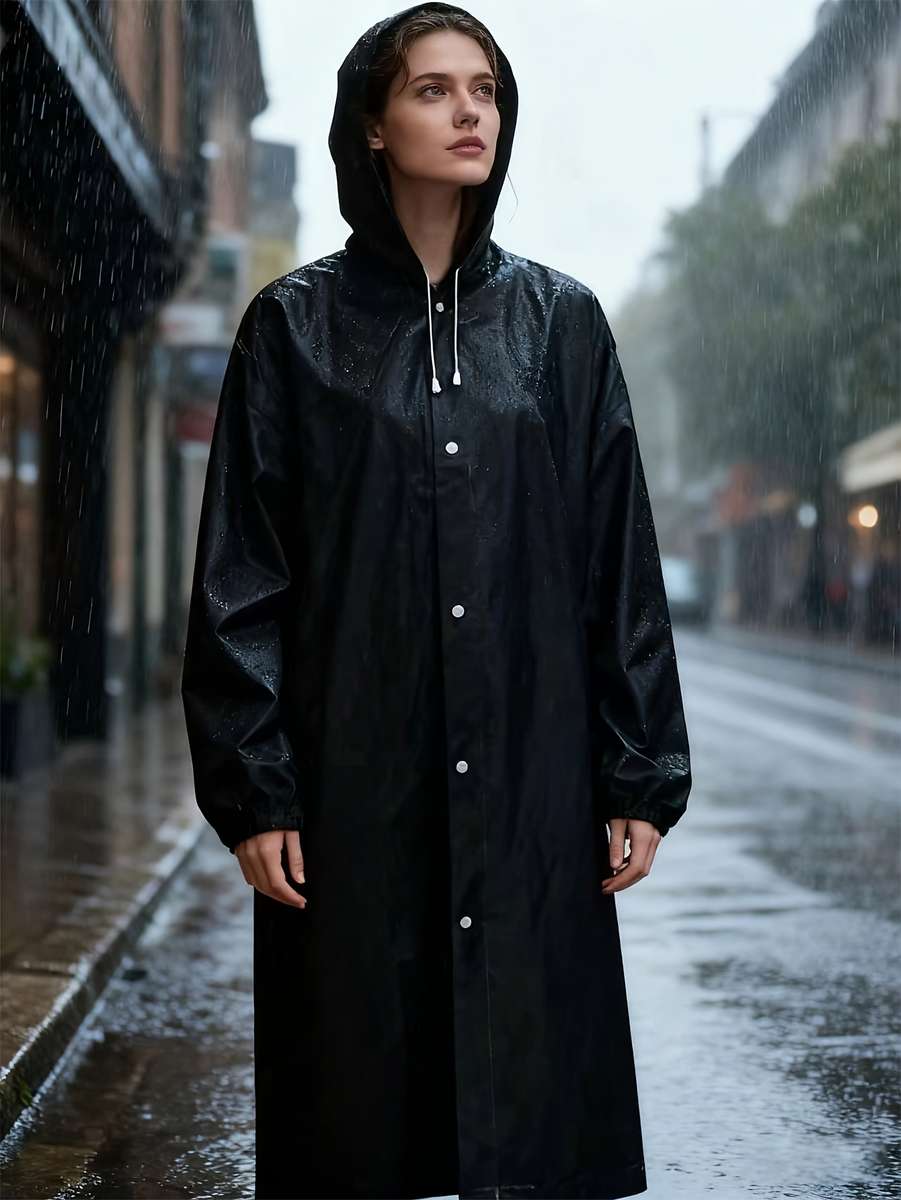 Raincoat Black Size Asian Onesize