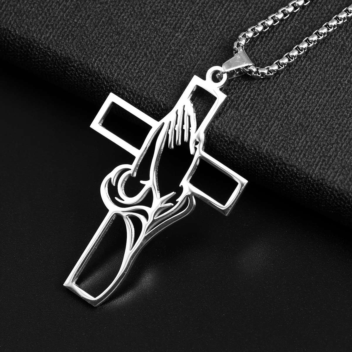 1 Piece Steel Color Jesus Theme Pendant