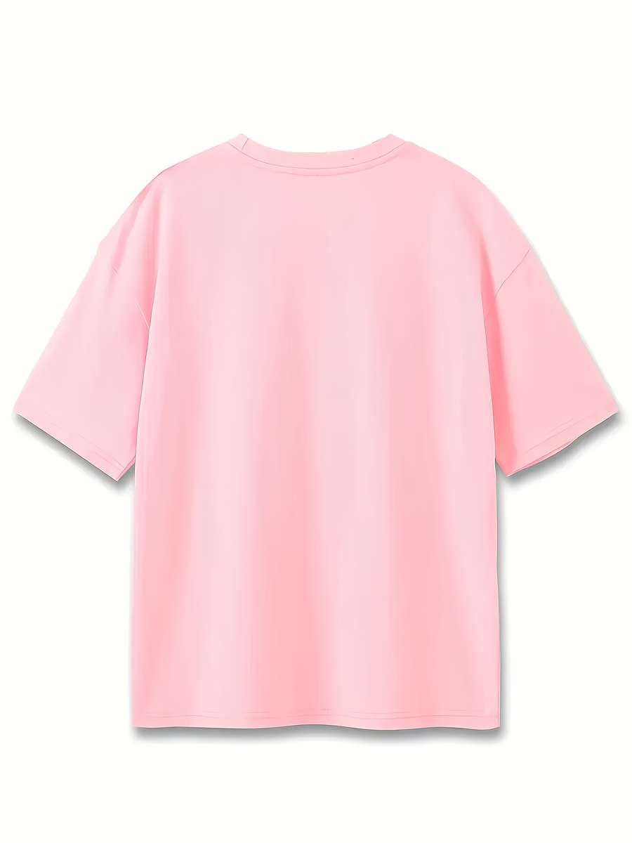 Womens T Shirt Color White Pink Black Sizel