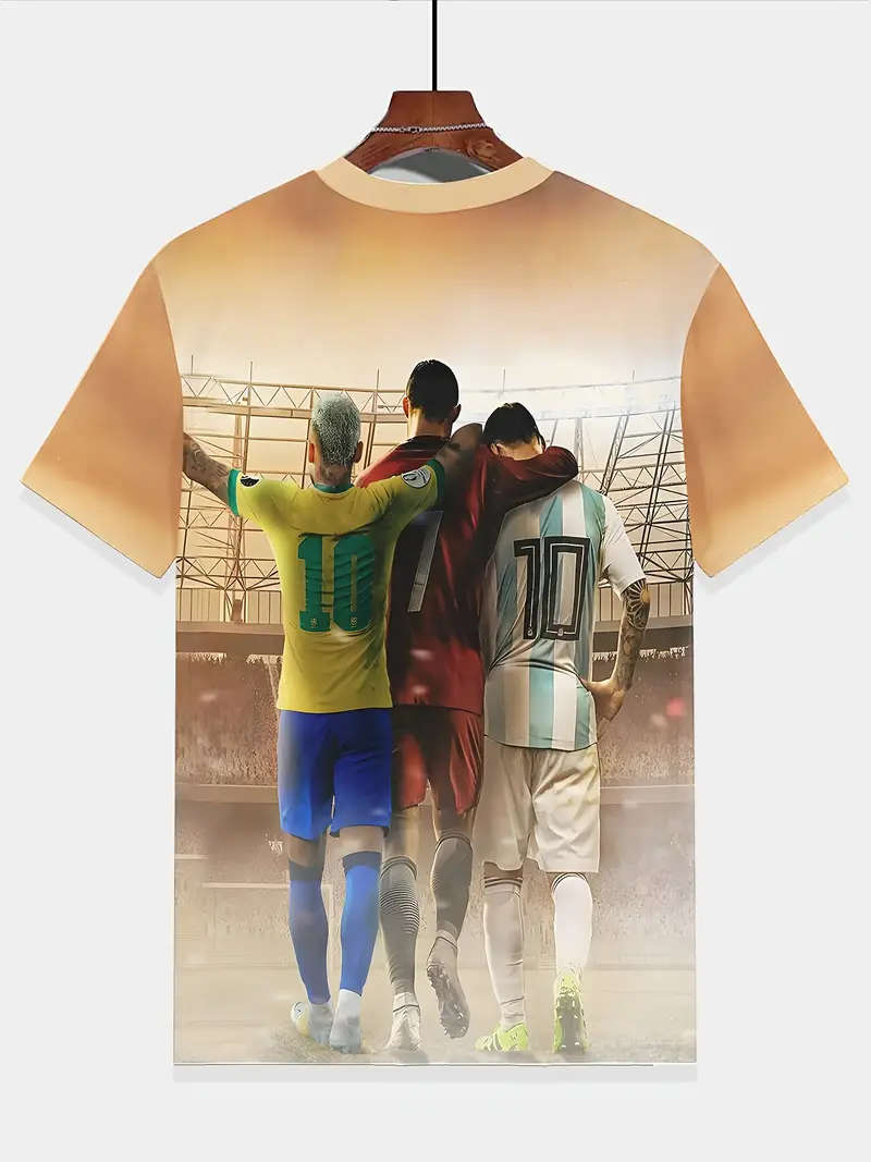 Kids Soccer T-Shirt, Crew Neck - Size: 9-10Y