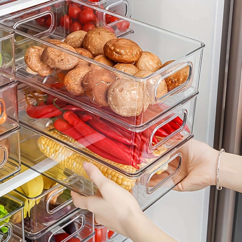 6-Pack Clear Stackable Fridge Organizers