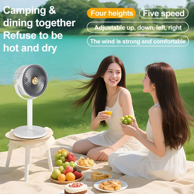 Adjustable high and low fan with 5 speed settings