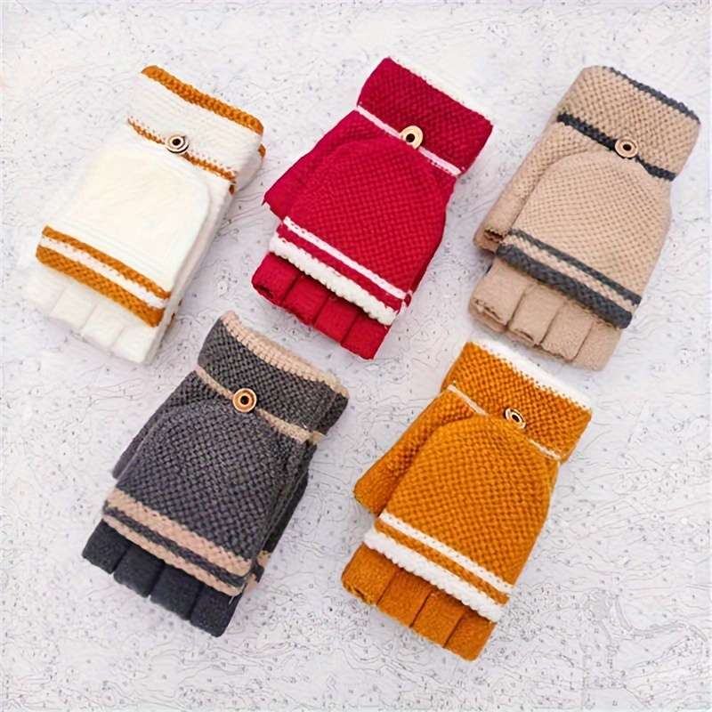1 Pair Color A Warm Gloves