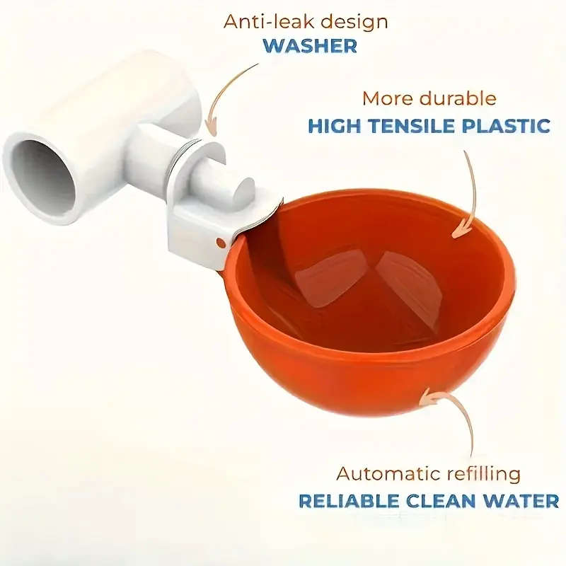 8-Piece Durable Automatic Cup and Leak-Proof Tri-Wing Feeder Set