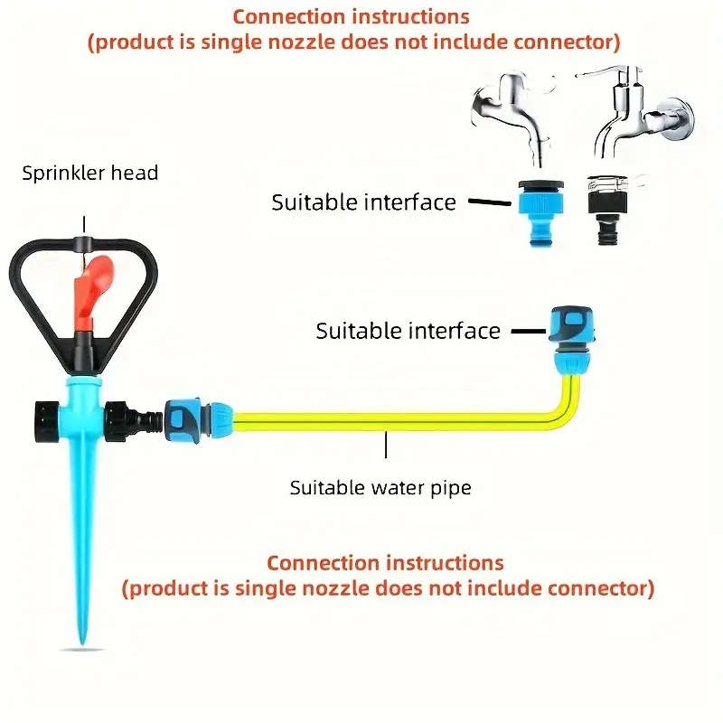 1pc Butterfly-Shaped Rotating Garden Nozzle Durable Plastic Heart Rain Design for Lawn Irrigation Co