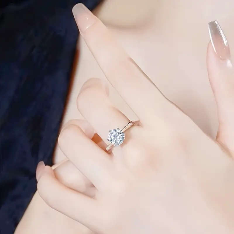 925 Sterling Silver Elegant Luxury Open Ring