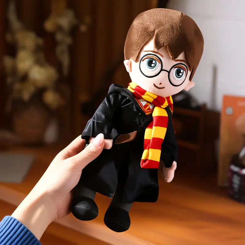 Harry Potter hugging Hedwig plush