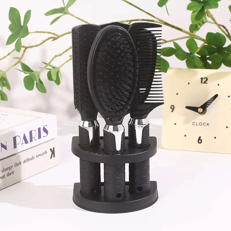 4pcs Unisex Hair Styling Set with Mirror Unscented for All Hair Types Ideal Christmas Gift for Home