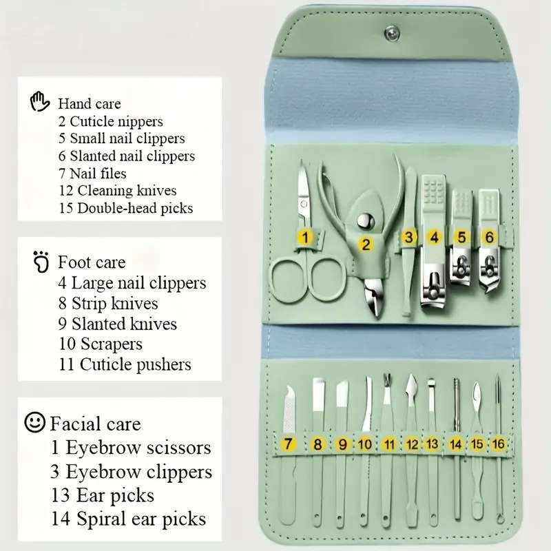 Nail Care Tools Nail Clipper Set Repair Tools for Both Men And Women Including Nail Scissors Eyebrow