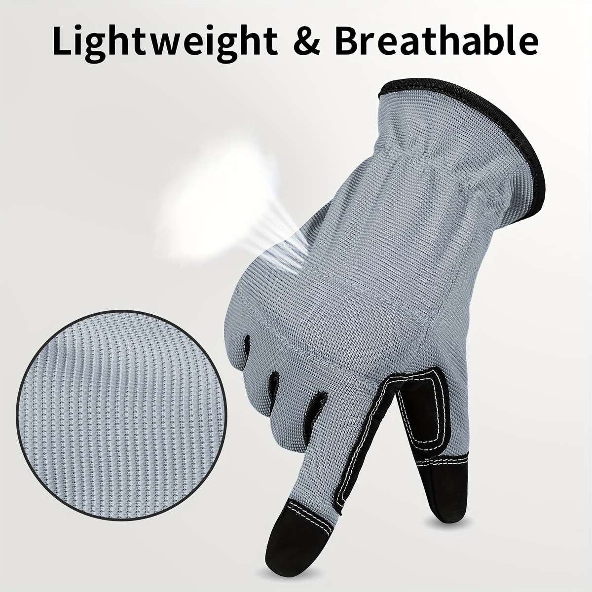 1 Pair Grey Size L Outdoor Sports Gloves