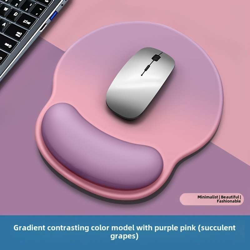 1pc Ergonomic Wrist Support Mouse Pad Thickened Memory Foam for Wrist Support Anti-Ski