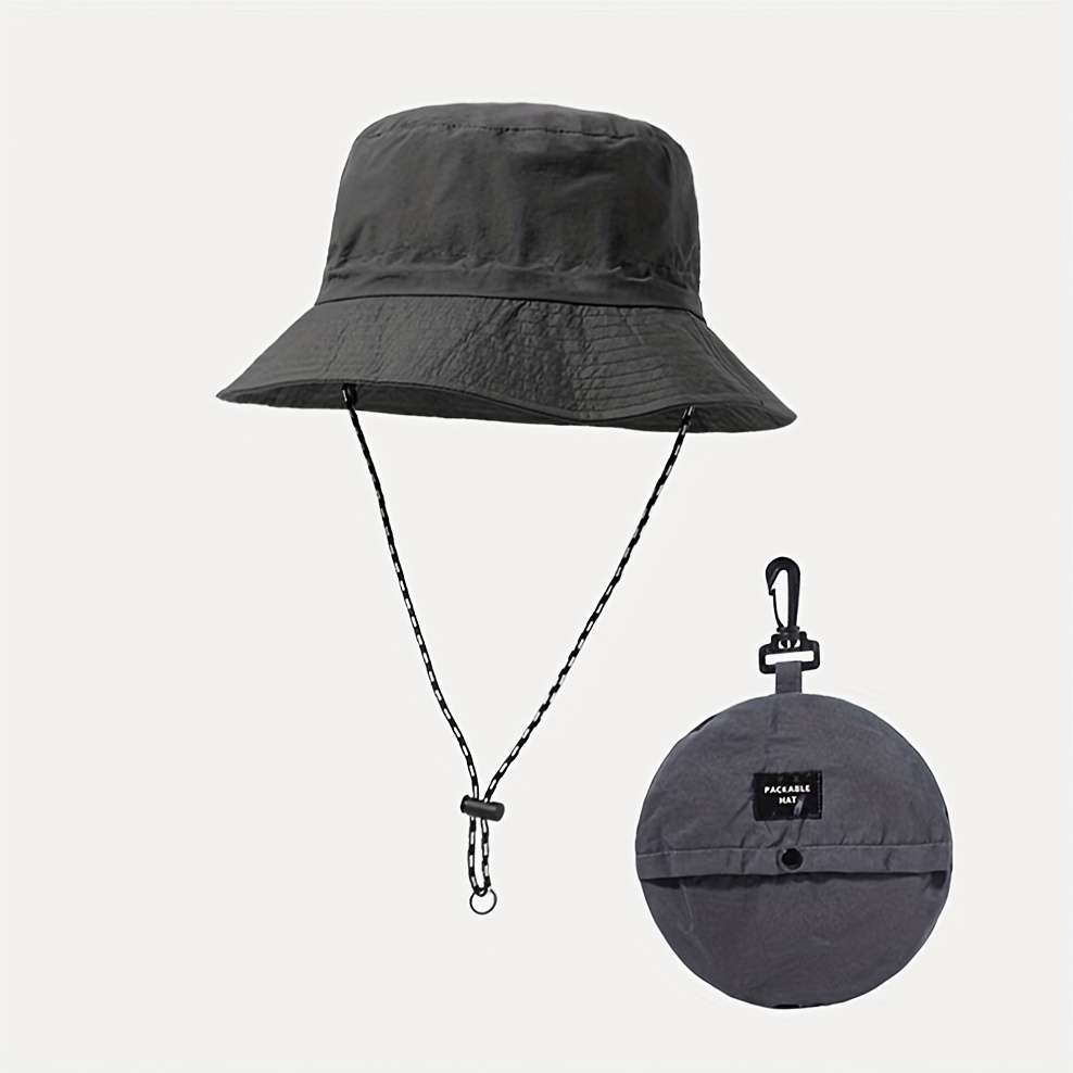 Quick-Dry Foldable Sunscreen Hat Unisex Adjustable Rope Closure Ideal