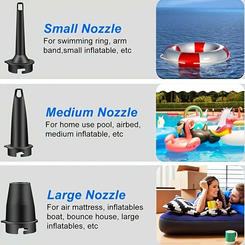1pc Electric Air Pump for Inflatables 5200mAh Air Mattress Pump Rechargeable Portable Mini Inflator