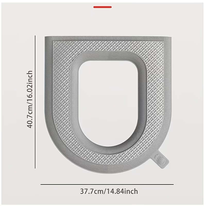 2PC Gray Toilet Seat Cover