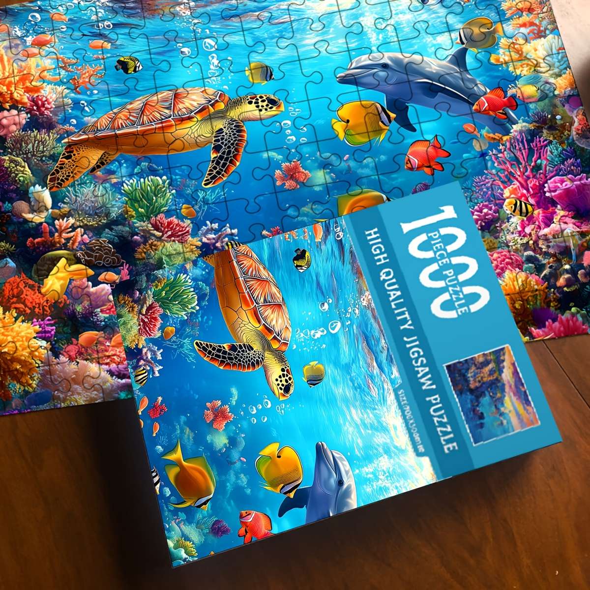 1000pcs Underwater World Jigsaw Puzzle for Adults Relax Home Decor Vibrant Marin