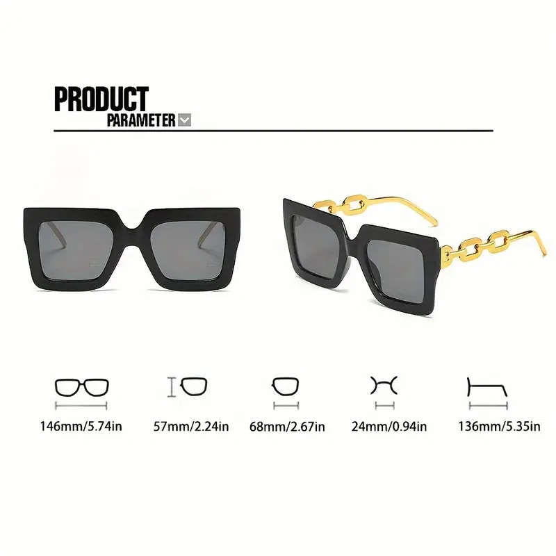 3 Piece Fashion Large Frame Sunglasses Set for Women