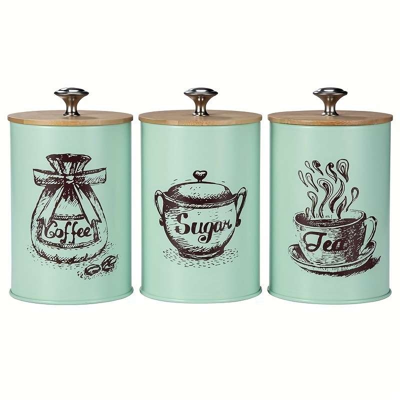 3pcs Set of Bamboo Lid Storage Containers