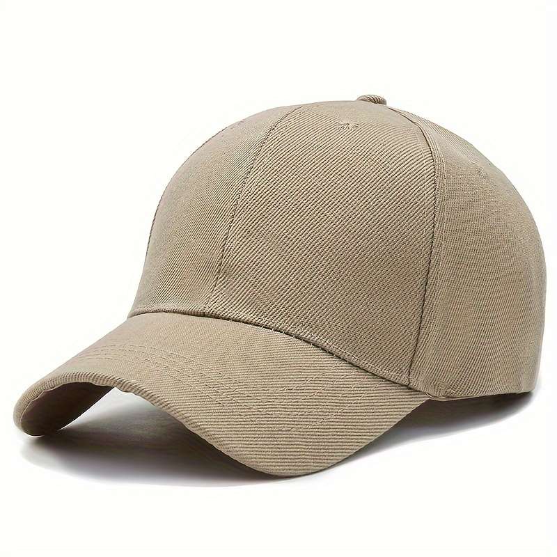 Curved Brim Adjustable Sun Hat Fashion Baseball Cap Solid Color Sunscreen Sports Dad Hat For