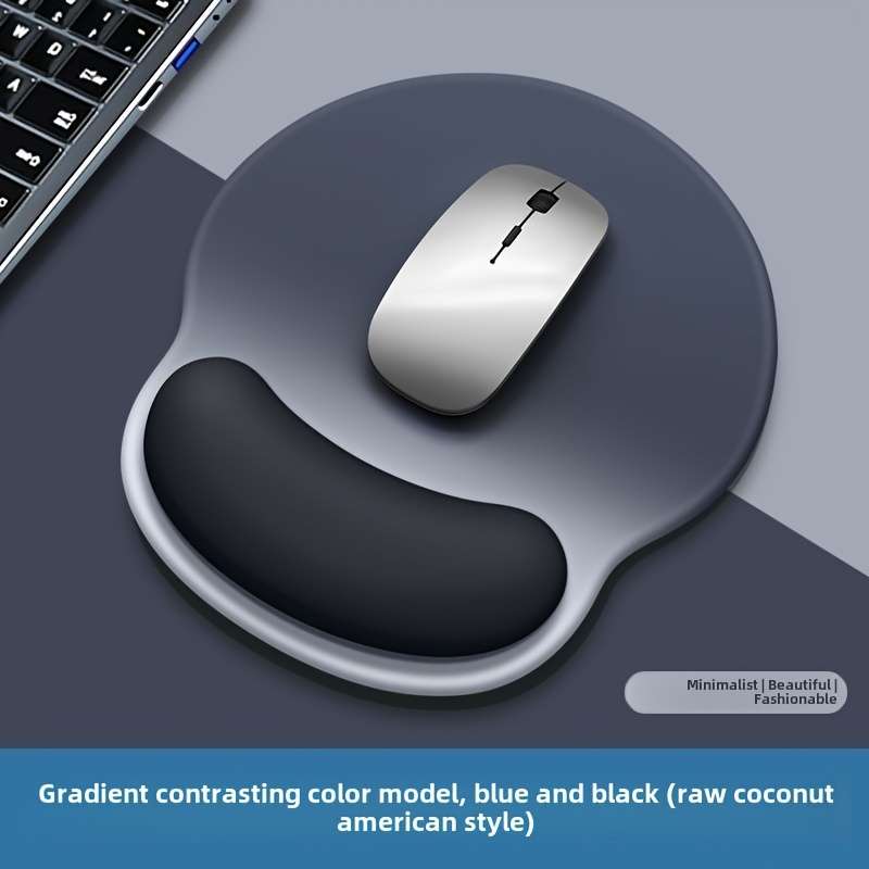 1pc Ergonomic Wrist Support Mouse Pad Thickened Memory Foam for Wrist Support Anti-Ski