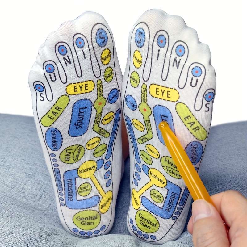 1 Pair Of Short Massage Socks And A Massage Stick  Socks