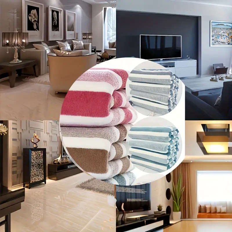 5Piece Ultra-Soft Coral Fleece Towel Set