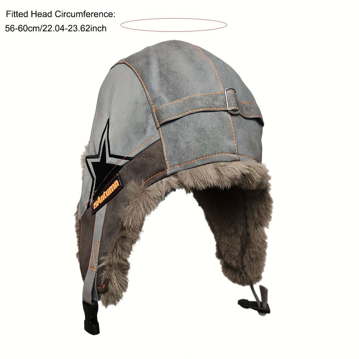 Unisex Retro Geometric Pattern Suede Velvet Winter Beanie Thickened Insulation Windproof Ear