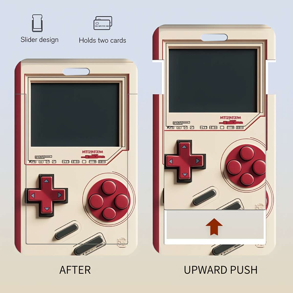 One Pack Red And White Game Console Pattern Series Doctor Nurse Card Holder Bus Card Holder Cam