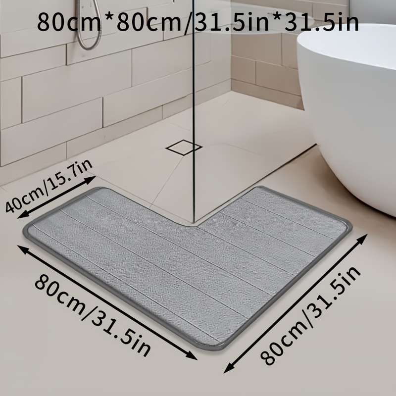 1Pc Grey 80x80cm 31.49x31.49inch Floor Mat