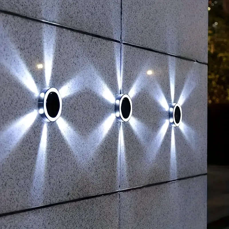1pc Led Solar Ground And Wall Light