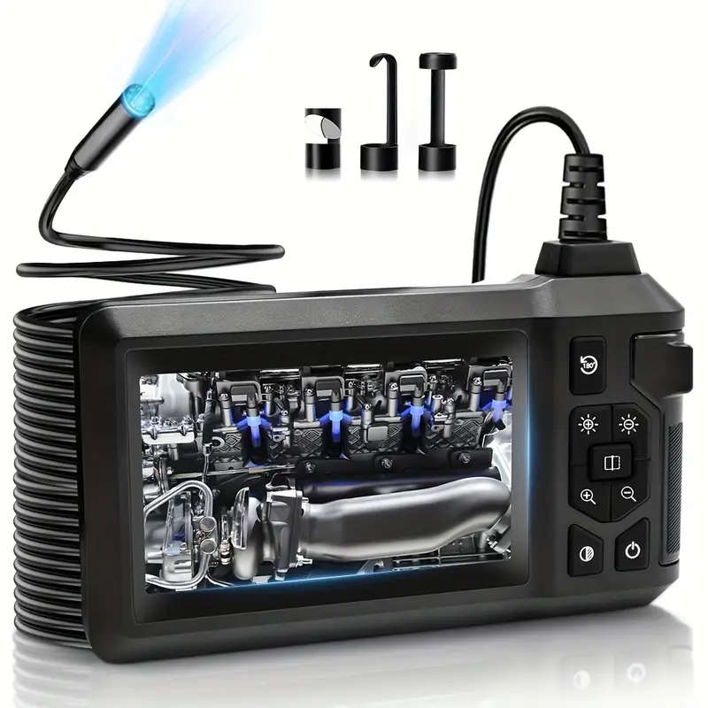 Endoscope Camera with Light 20m Endoscope Inspection Camera No WLAN Required 4.3'' IPS Screen 1080P