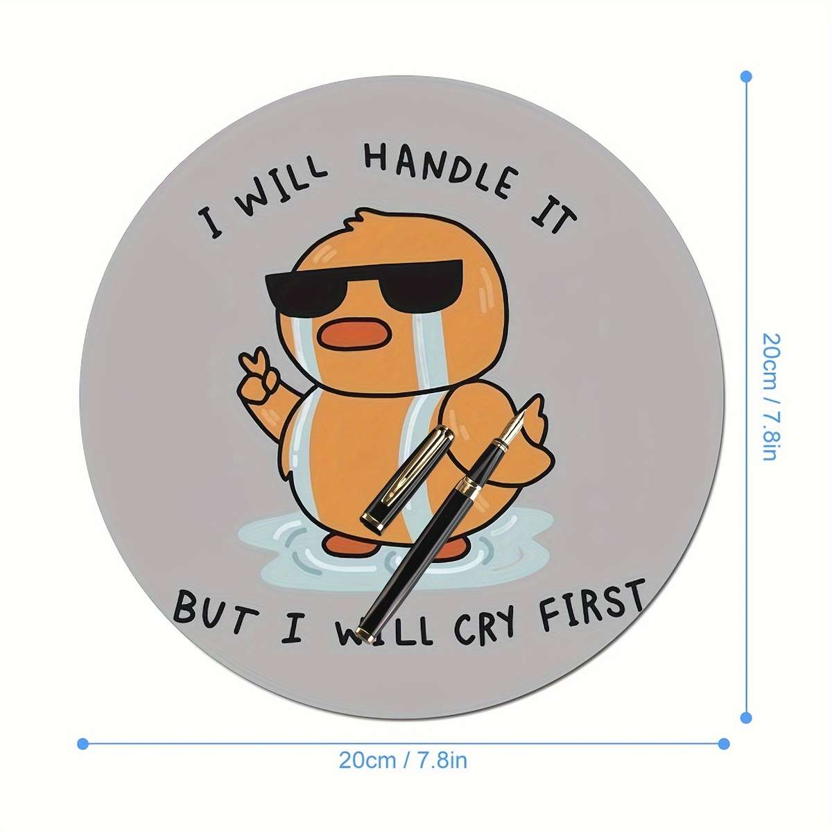 Chick-Themed Round Mouse Pad