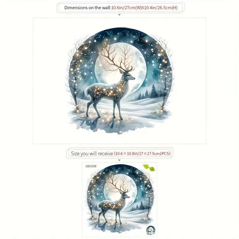 1 x Christmas Window Decal