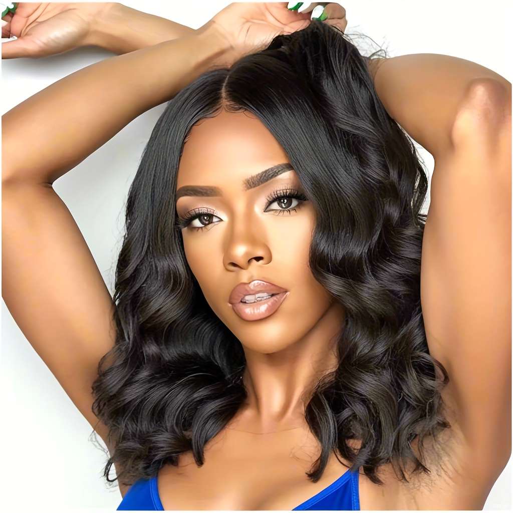 1Pc Black 40.64cm Fashion Design Wig