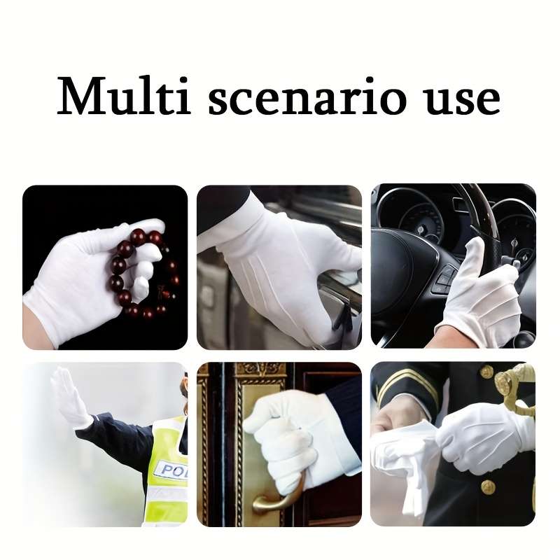 3 Pairs In white Household Cleaning Gloves