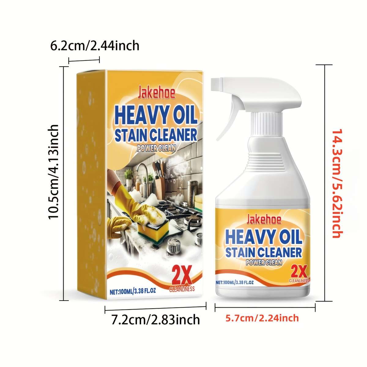 1pc Heavy-Duty Kitchen Grease Oil Remover Spray Citric Acid Formula for Effortless Cleaning