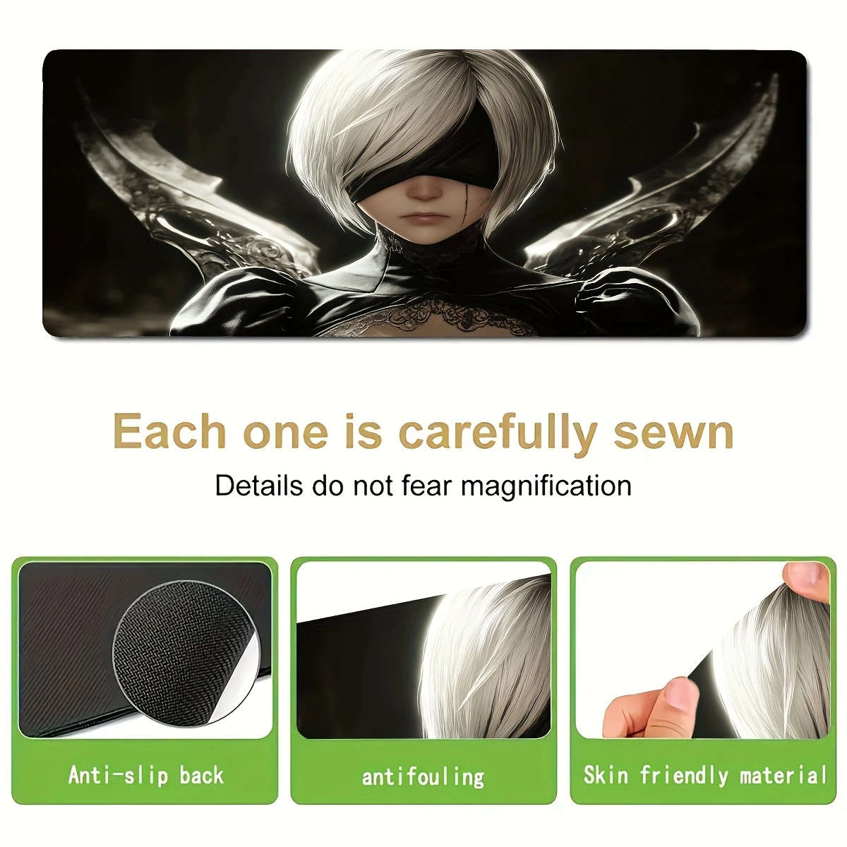 30x80cm Durable Gaming Mouse Pad with Stylish Modern Female Character Design