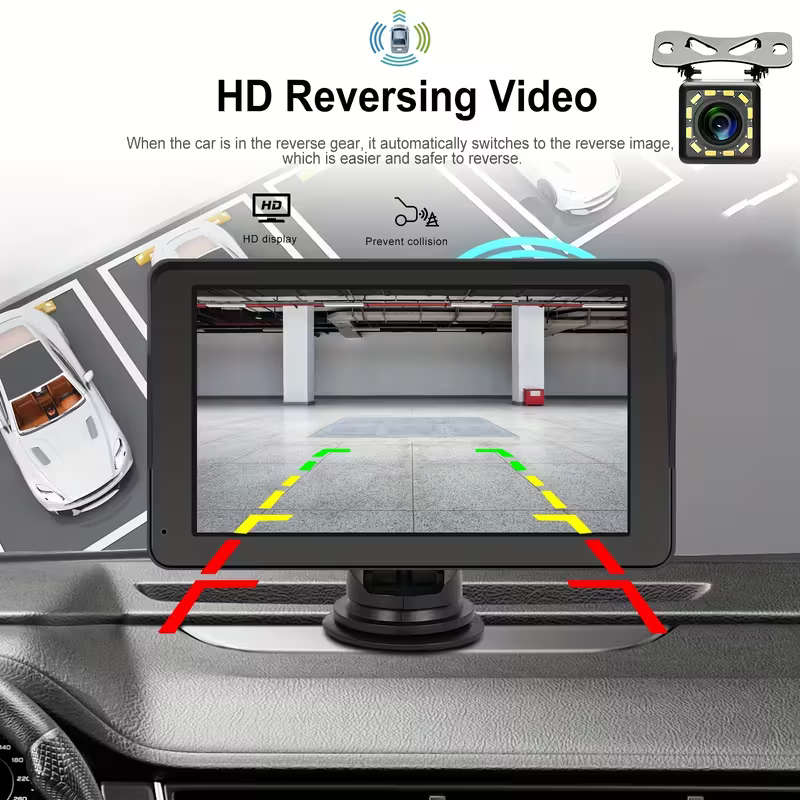 7" Wireless CarPlay Android Auto touch HD screen With Rearview Camera