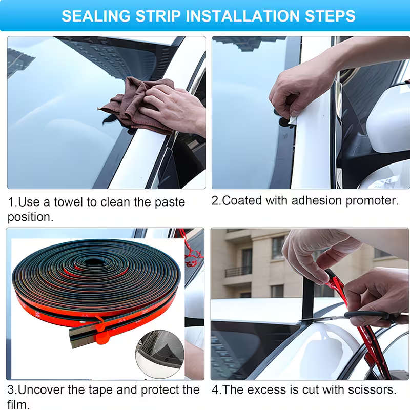 Universal Car Sealing Strip Waterproof Dustproof Rubber Seal 2M