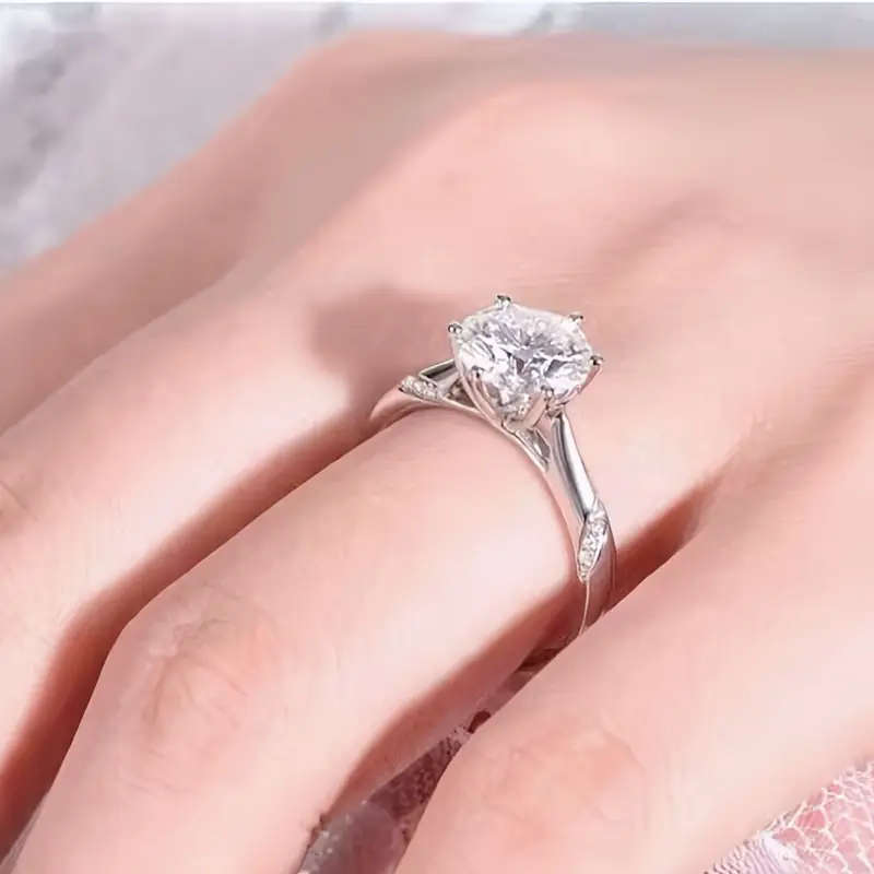 925 Sterling Silver Elegant Luxury Open Ring