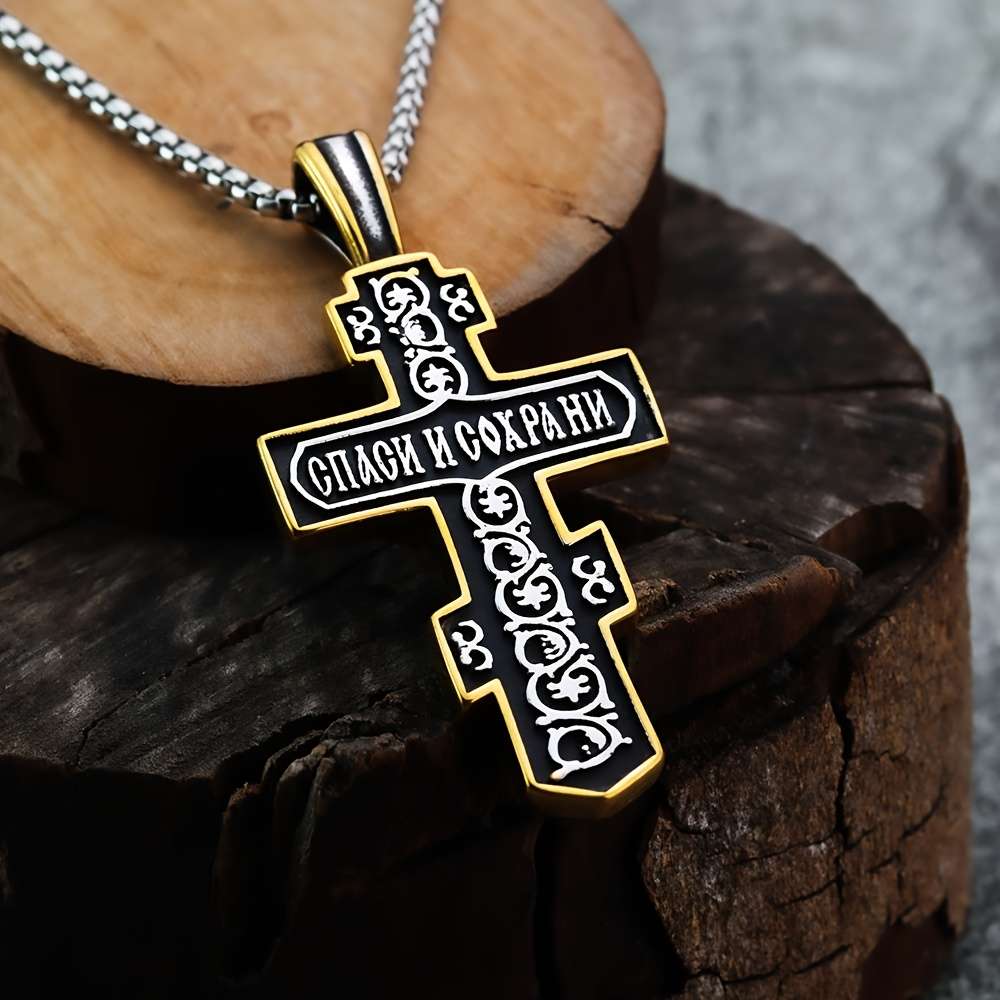 1 Piece Golden And Silvery Jesus Theme Pendant