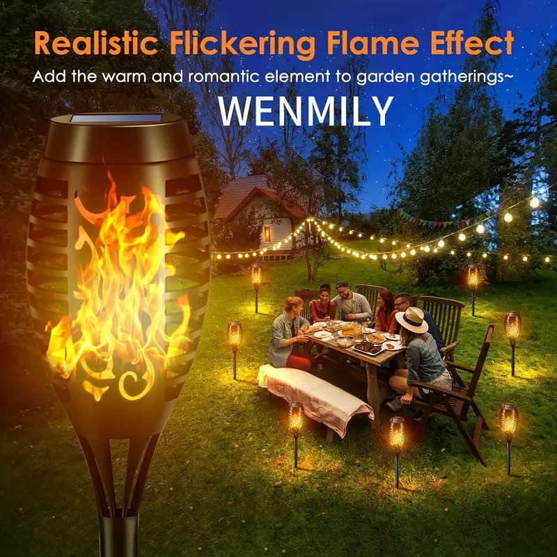 6-Pack Solar Flickering Flame Lights