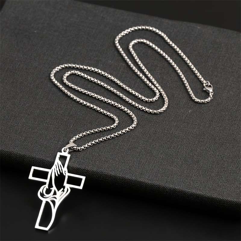 1 Piece Steel Color Jesus Theme Pendant