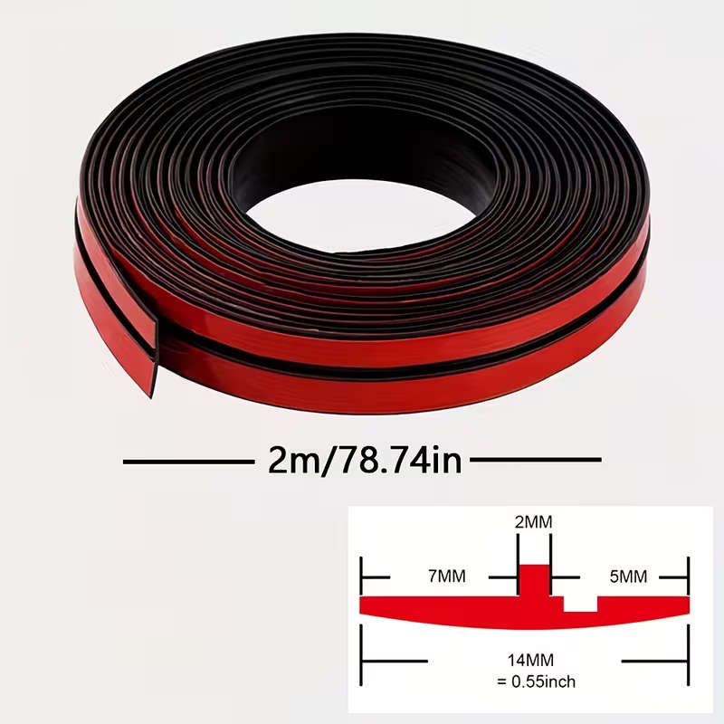 Universal Car Sealing Strip Waterproof Dustproof Rubber Seal 2M